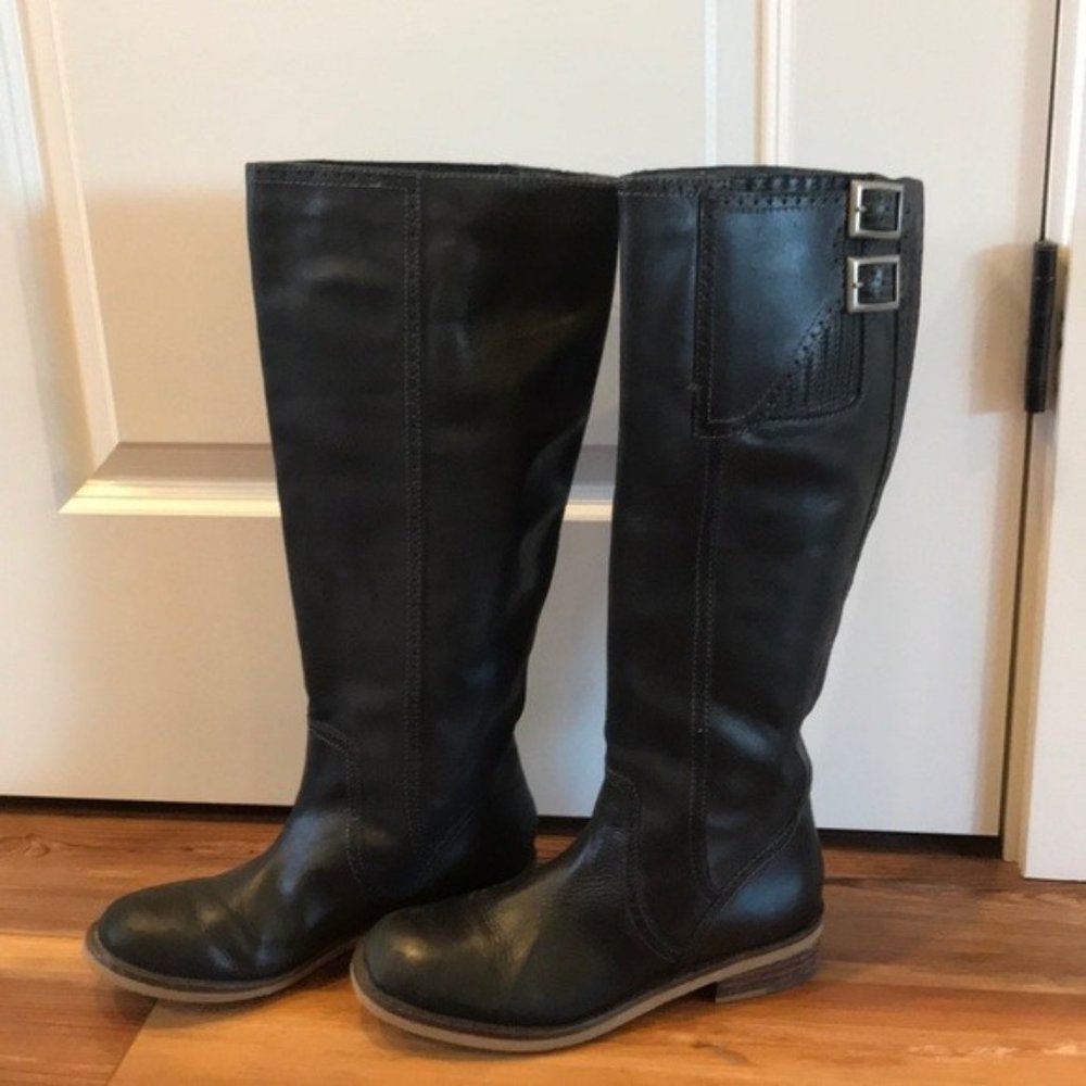 Lucky Brand leather black boots women's size 8
